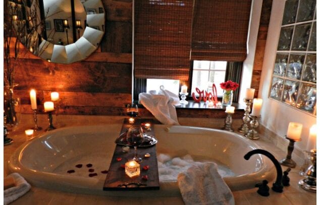 Romantik Banyo Dekorasyonları